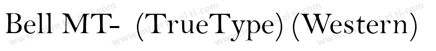Bell MT-粗体(TrueType) (Western)字体转换